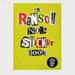 Ransom Note Sticker Book yellow book cover with various sized and coloured lettering on front