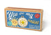 Cross stitch mini kit box with 'You are my sunshine' text and sun illustration on a white background