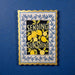 Decorative card with lemons and 'Sending Sunshine' text on a blue background