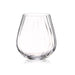 Clear glass tumbler on a white background
