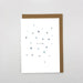 Greeting card with star pattern and 'best daddy' text on a white background