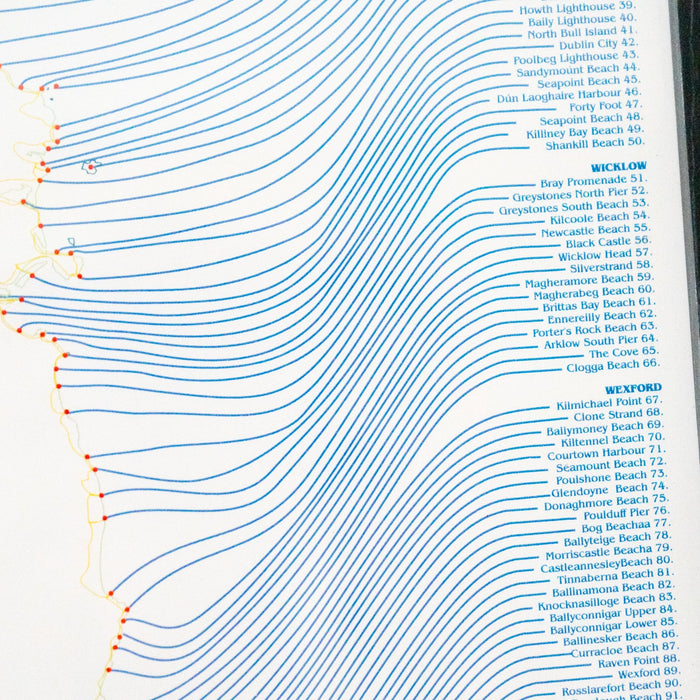 A printed nautical chart or map page showing a curved line connecting labeled coastal landmarks and islands, with text such as Hauli Lighthouse, North Island, Poultis Bay, and Wreckow. The page is photographed against a white background.
