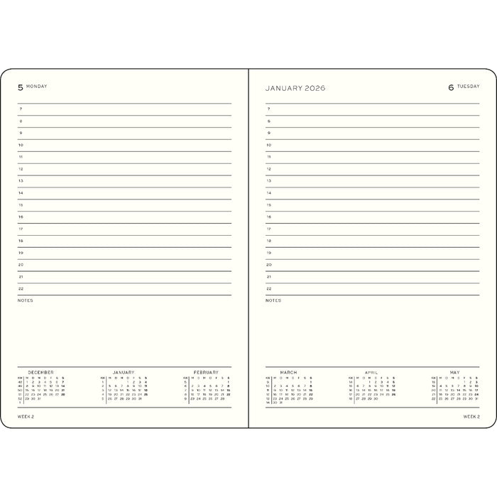 2026 Daily Planner - A4+ - Black