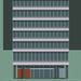 Illustration of a tall building with multiple windows on a transparent background