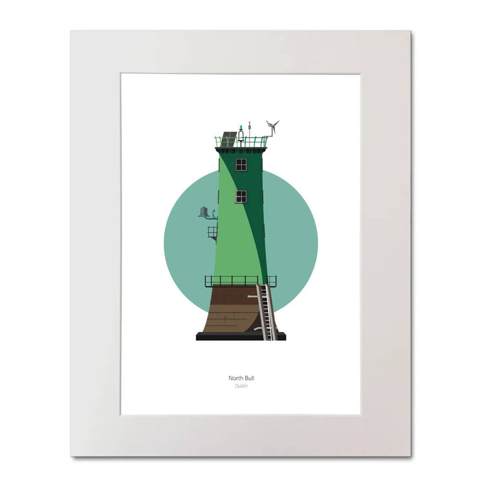 Framed artwork of a lighthouse design on a white background