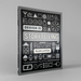 The book 'Design Is Storytelling' by Ellen Lupton, shown standing upright at a slight angle against a neutral gray background. The cover is black with white line-art illustrations and text.
