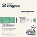 Dopper Original cup with material origin details on a white background