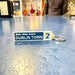 Keychain with 'Dublin Town' text on a blue surface