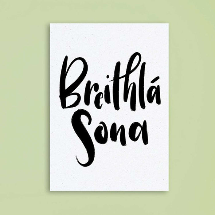 Briethla Sona - greeting card by Bláithín