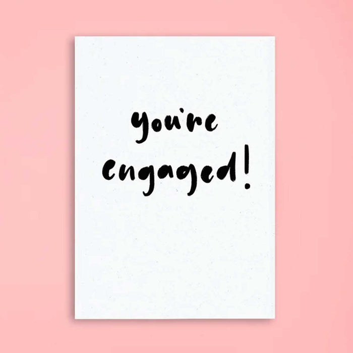 You're Engaged! - greeting card by Bláithín