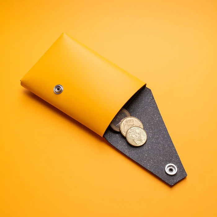 Wallet Yellow - Recycled Leather