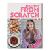 Book cover of 'From Scratch' by Alice Kelly, featuring a large pink title on a textured off-white background, with two inset photos showing baked goods and the author smiling in a kitchen.
