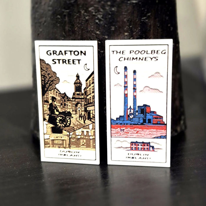 Mini Landmark Magnet - Poolbeg Chimneys