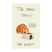 Book cover for 'The Small Stuff' by Ian Bogost, featuring a light cream background with hand-drawn black text and an illustration of a spiral pencil shaving in orange and red.