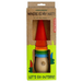 Colorful wooden stacking toy with packaging featuring 'Huckleberry' branding.