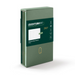 Leuchtturm1917 2027 Quarterly Daily Planner in sage green, shown in a 4-pack set with a dark green paper band around the center.