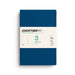 Blue notebook with white label featuring 'Leuchtturm1917' on a white background