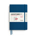 Blue notebook with Leuchtturm1917 branding on a white background