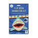 Ocean Adventure Flip Book Animation Kit featuring a cartoon shark on the cover, photographed against a plain white background.