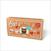 Cross stitch mini kit packaging with owl design and text on a white background