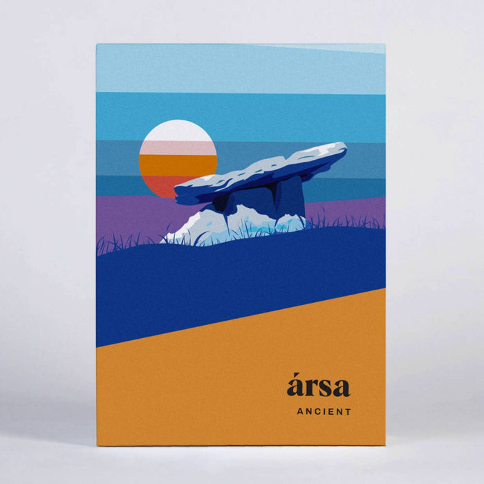 Box with a stylized landscape design and 'arsa' branding on a light gray background