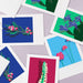 Collection of colorful floral illustrations on a white background