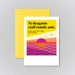 Greeting card with sunset design and text on a gray background