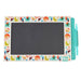 Small chalkboard with colorful animal border and Rex London branding