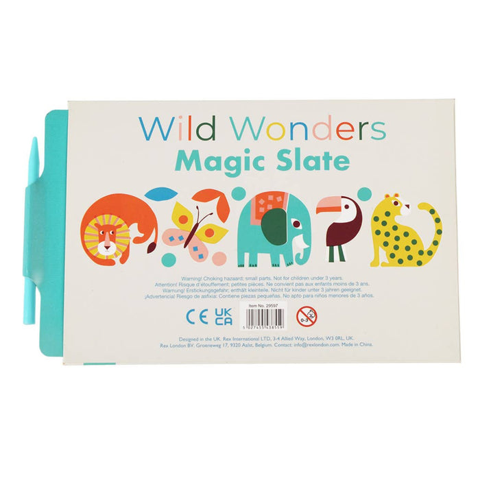 Wild Wonders Magic Slate packaging with colorful animal illustrations on a white background