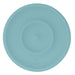 A light blue silicone lid with a circular design and a small embossed 'S.' logo near the bottom, shown on a solid white background.
