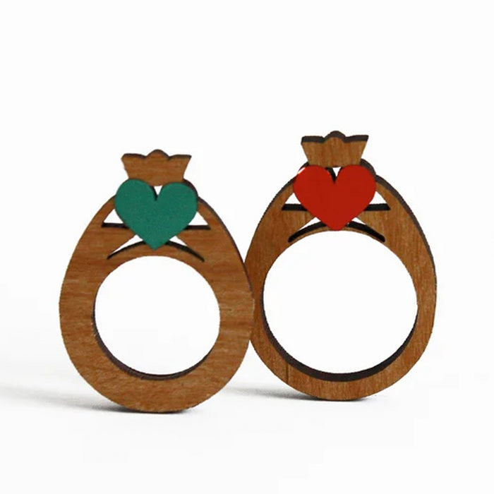 Laser cut claddagh rings