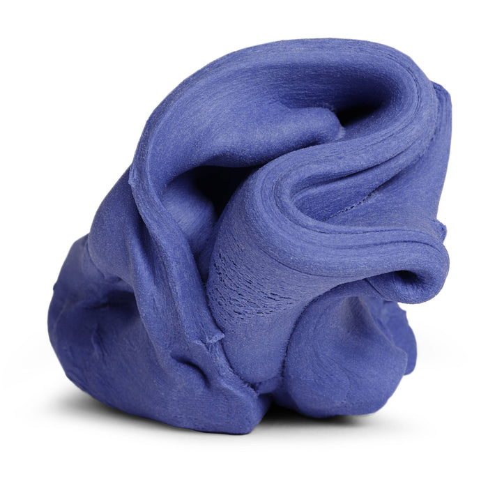 Blue putty on a white background