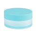 Round blue container on a white background