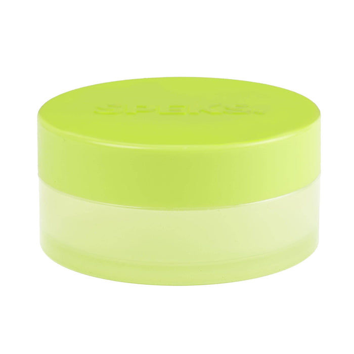 Green container with a lid on a white background