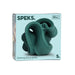 Speks calming focus putty packaging with teal putty on a light blue background