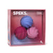 Speks soft silicone fidget magnets in a pink box on a white background