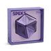 Purple silicone product in packaging with 'Speks' branding on a white background