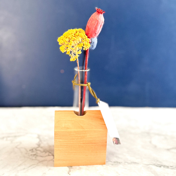 Teach Gloine Bud Vase