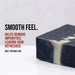 Bar of soap with text about its benefits on a white background