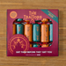 A boxed set of five cracker fireworks on a wooden surface. The packaging is dark magenta with gold lettering reading 'THE TITANS' and 'GET THEM BEFORE THEY GET YOU,' plus a teal 'Based on the programme by 2026' banner.