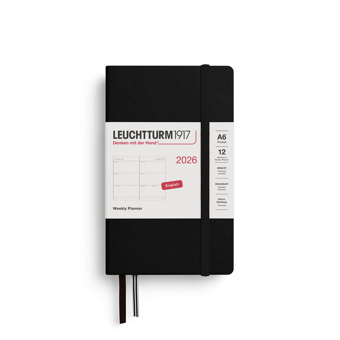 2026 Weekly Planner - A6 - Black