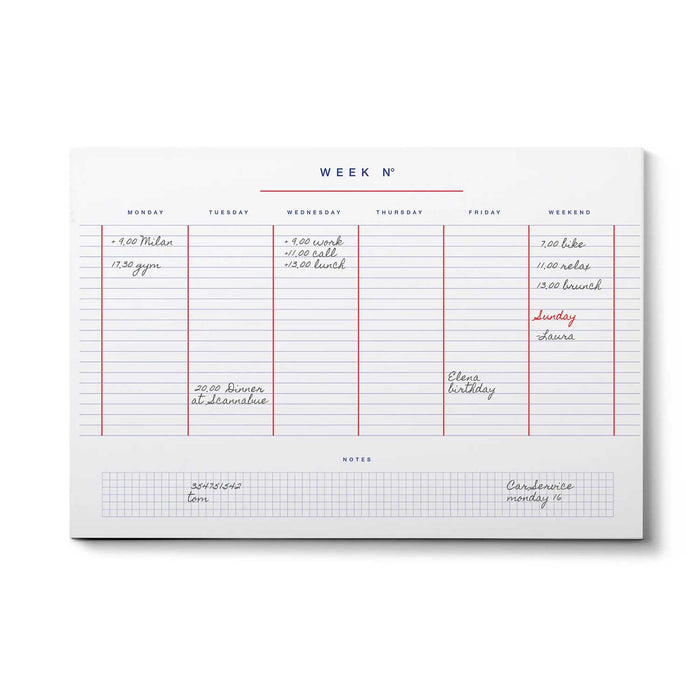 A4 Weekly Planner Pad
