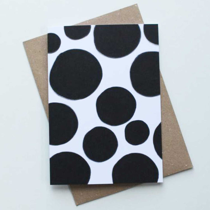 Black Polka Dots - Blank Card