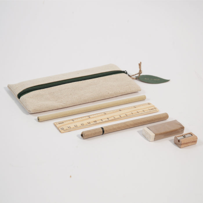 Eco Pencil Case Stationery Set