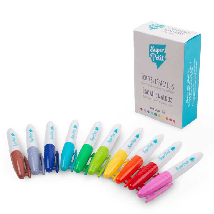Erasable Silicone Felt Tip Markers - box of 10