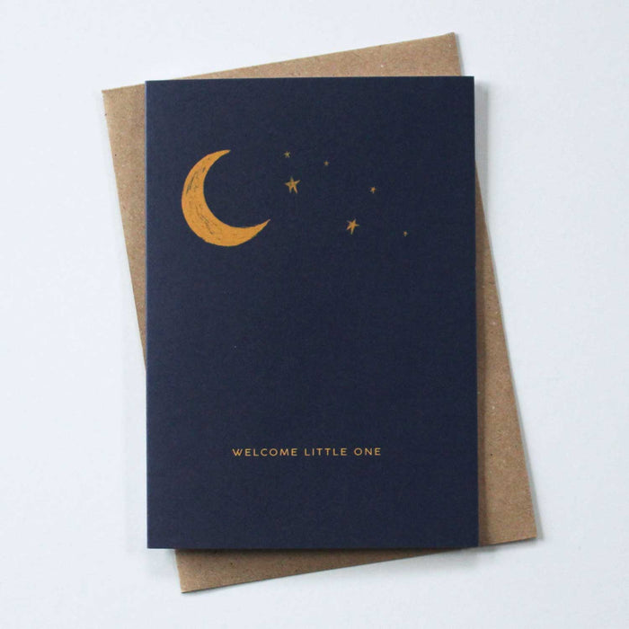 Welcome Little One - Moon and Stars