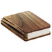 booklight mini closed with walnut coloured exterior on white background