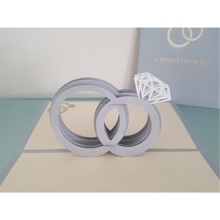 Silver Rings Pop Up Card