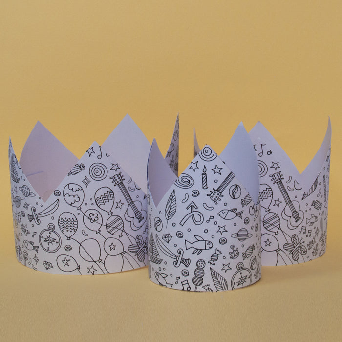 Colour in Party Crown - set of 5